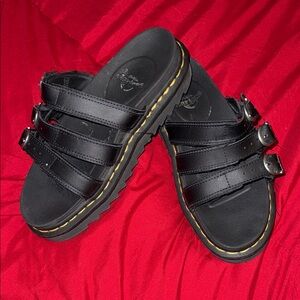Dr Martens Black Leather Sandals